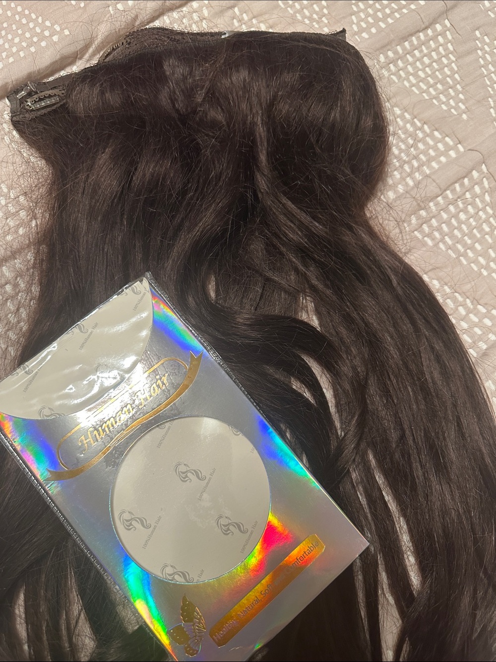 Dark Brown Clip-In Hair Extensions - Natural Luster